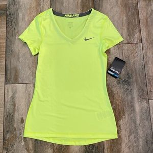 Nike Pro Dry Fit Short Sleeve V Neck Sz Small